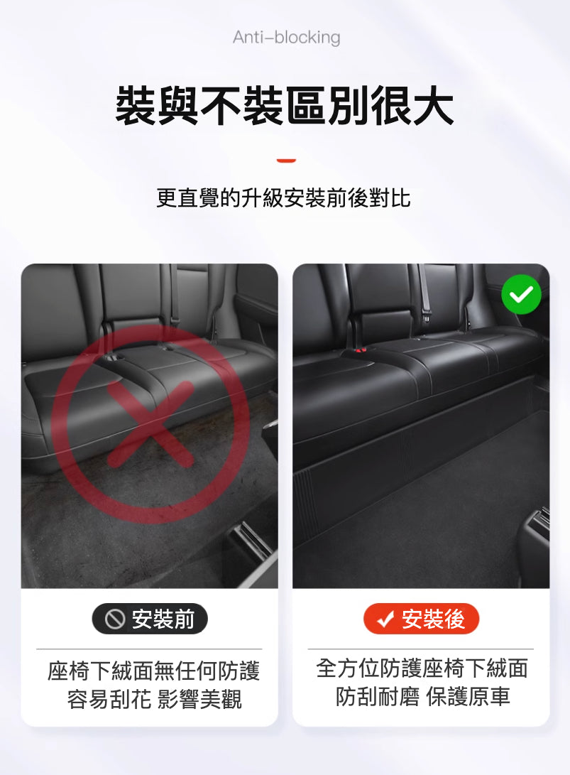 Model Y 全TPE後座下防護板：全面保護與創新體驗