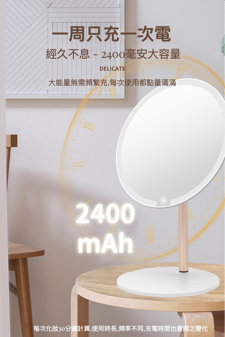 高清金屬支架圓形美妝鏡：打造完美妝容的秘密武器