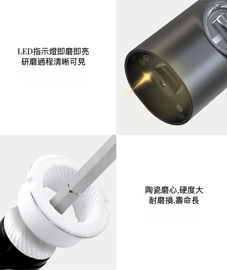 研磨器雙組合套裝：鹽磨器與胡椒磨器