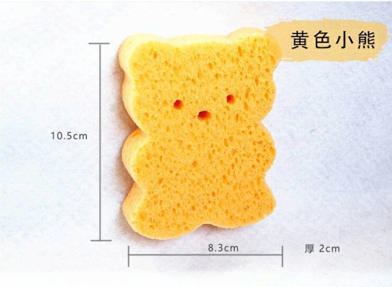 兒童寶寶洗澡海綿沐浴棉擦 (款式隨機）