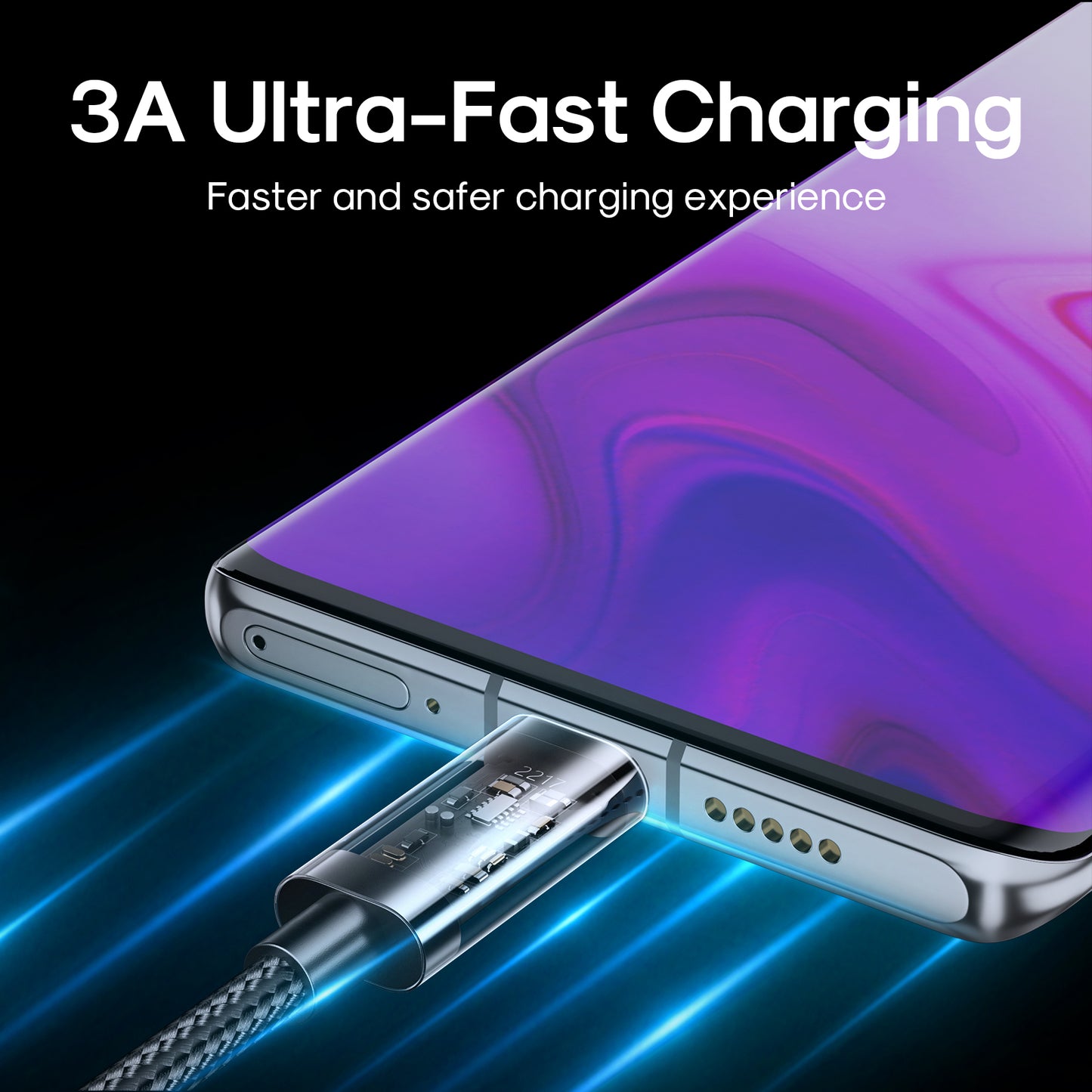 JoyRoom 星際鍍金系列 USB to Type-C 1.2米 鍍金快充數據線 UC027A12