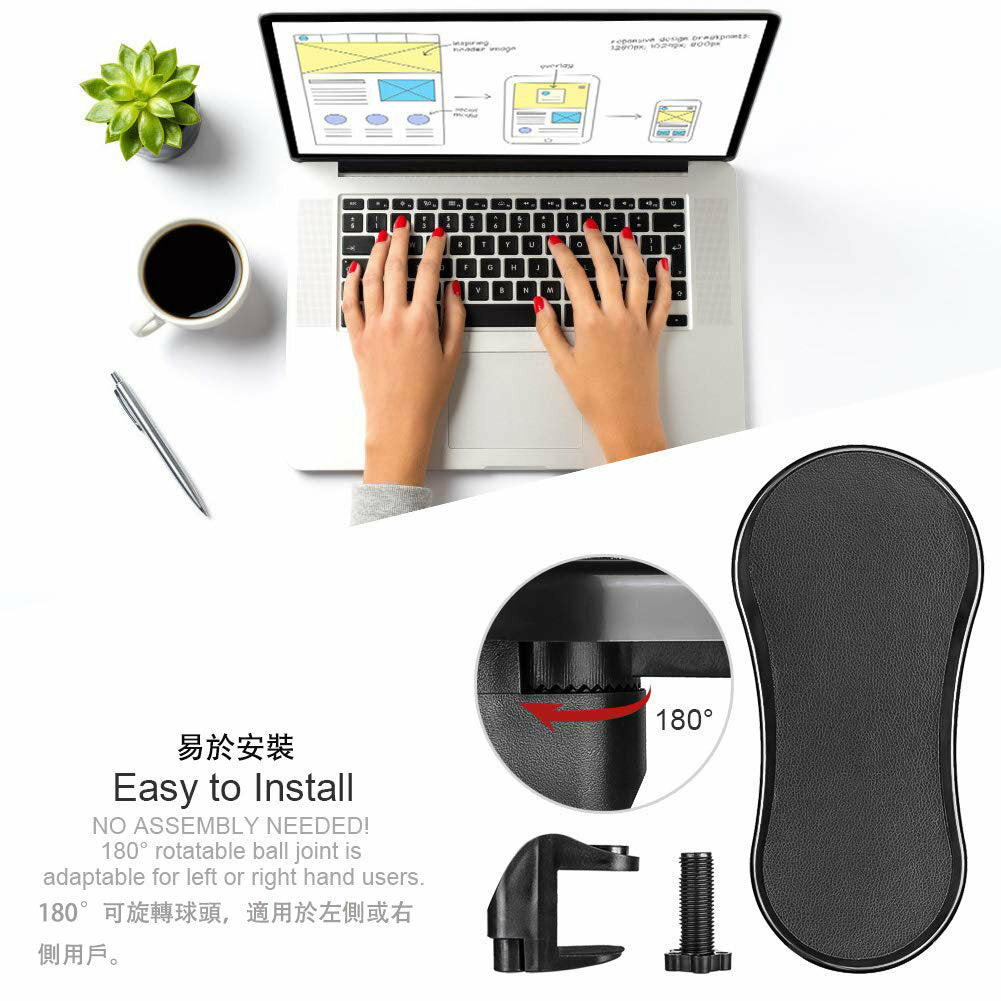 防疲勞電腦桌面護腕墊 電腦手托架 適用於家庭和辦公室 易於安裝