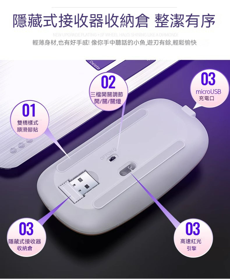 🖱️✨ 銀雕 A2 靜音三模滑鼠 | 一隻滑鼠，三種模式！ 🎉