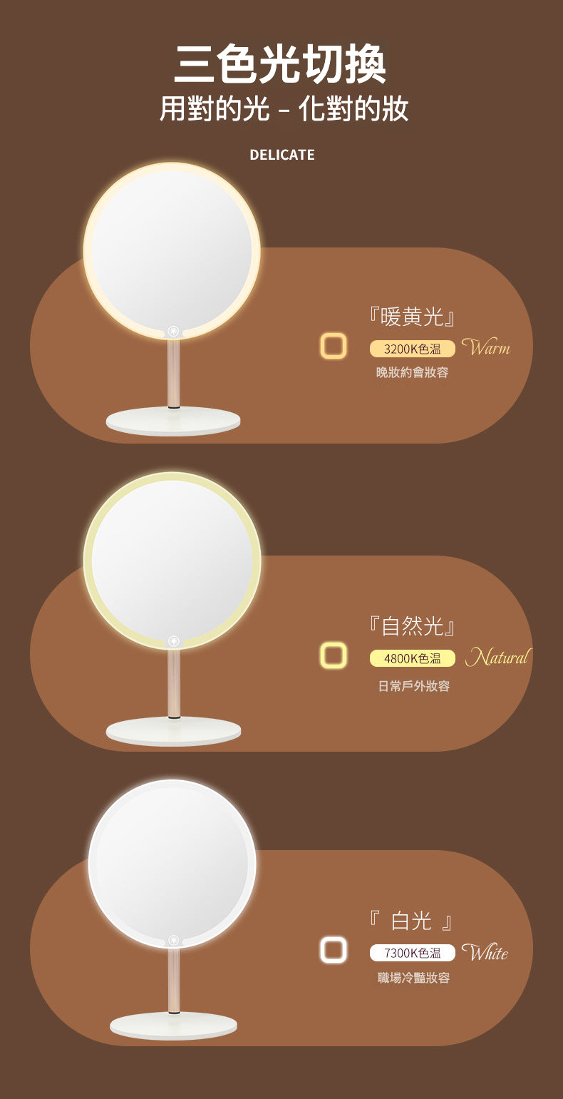 高清金屬支架圓形美妝鏡：打造完美妝容的秘密武器