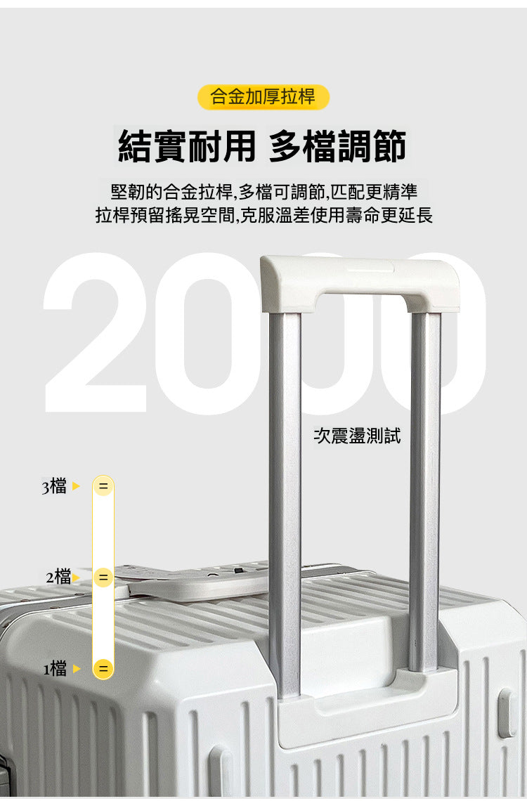 胖胖行李箱：大容量多功能鋁框箱(升級8角保護及USB取電)
