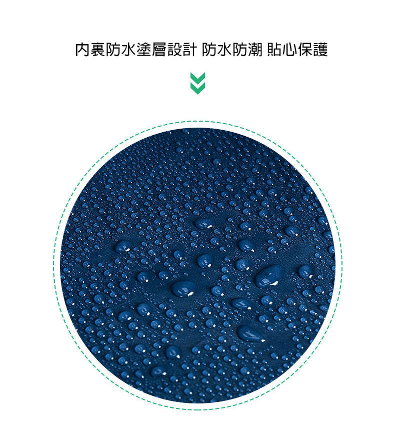 YOUFEN 加厚牛津布鋼架摺疊收納箱 - 藍底白點款