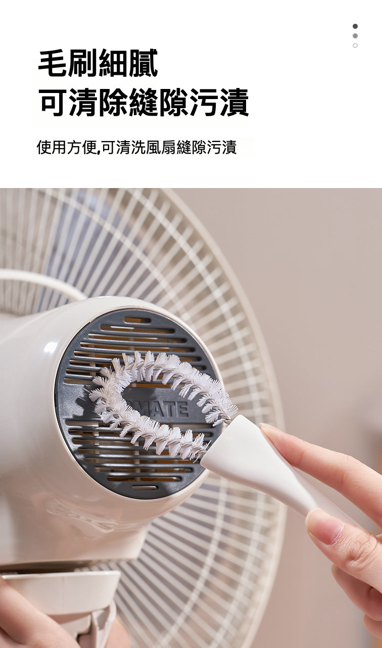KM No.6147 煤氣清潔刷帶刮鏟 長柄環形多用去污刷 萬能縫隙清潔刷 多用途易潔刷(1枚入）（顏色隨機）