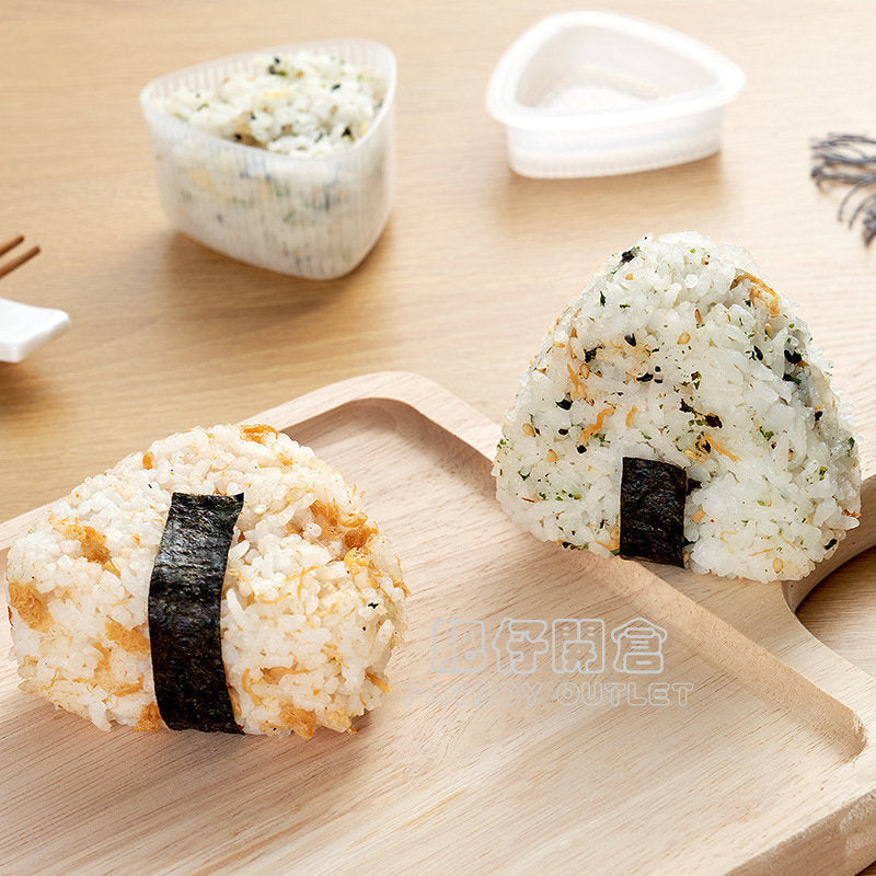 KM No.6048 三角形壽司飯糰模具｜1大1小套裝｜DIY親子料理｜兒童小食必備