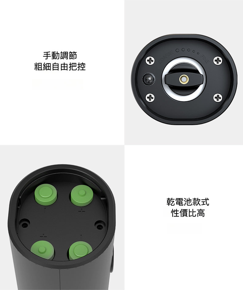 研磨器雙組合套裝：鹽磨器與胡椒磨器