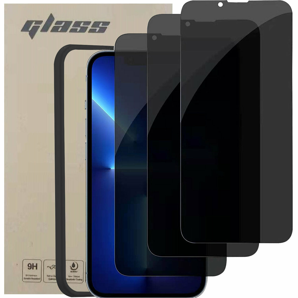 ALOFT (3片裝) iPhone 13 / iPhone 13 Pro 6.1吋 保護貼高清全屏防偷窺Glass Pro+ 9H鋼化玻璃手機手提電話螢幕保護貼(精孔防窺)