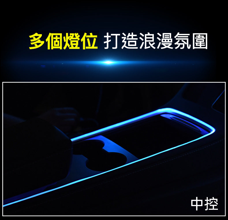 Model 3/Y 中控儀表台 64色氛圍燈：為愛車增添時尚與個性