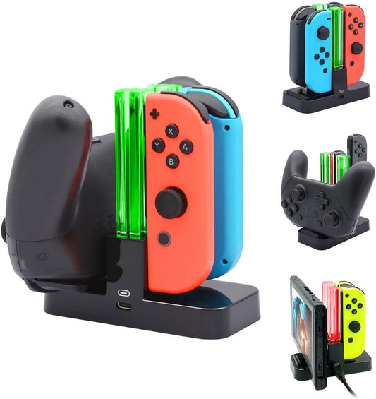 DOBE - 3合1 4 Joy Con 加 Pro手制 充電底座支架 LED指示燈 TNS-879