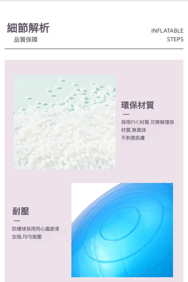 瑜伽球 55cm｜PVC 加厚防爆｜磨砂防滑｜健身孕婦兩用｜多色可選