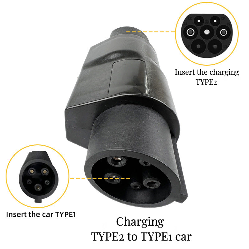 Type 1 轉 Type 2 電動車充電轉接頭 7KW｜Nissan Leaf、Toyota、Honda 日系車適用