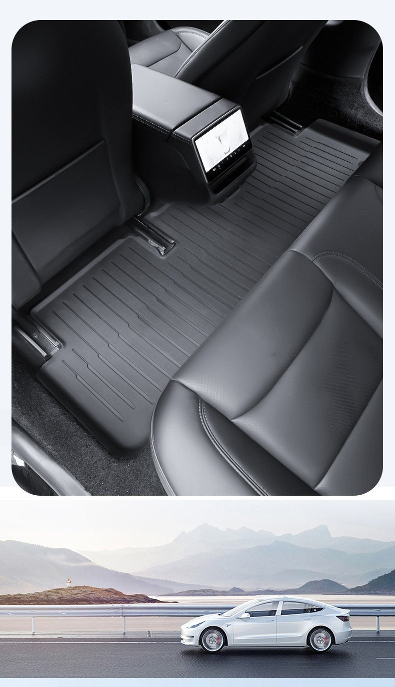 🚗✨ 煥新版 Model Y 專屬腳墊 TPE 3件套——定製而來，全面守護！