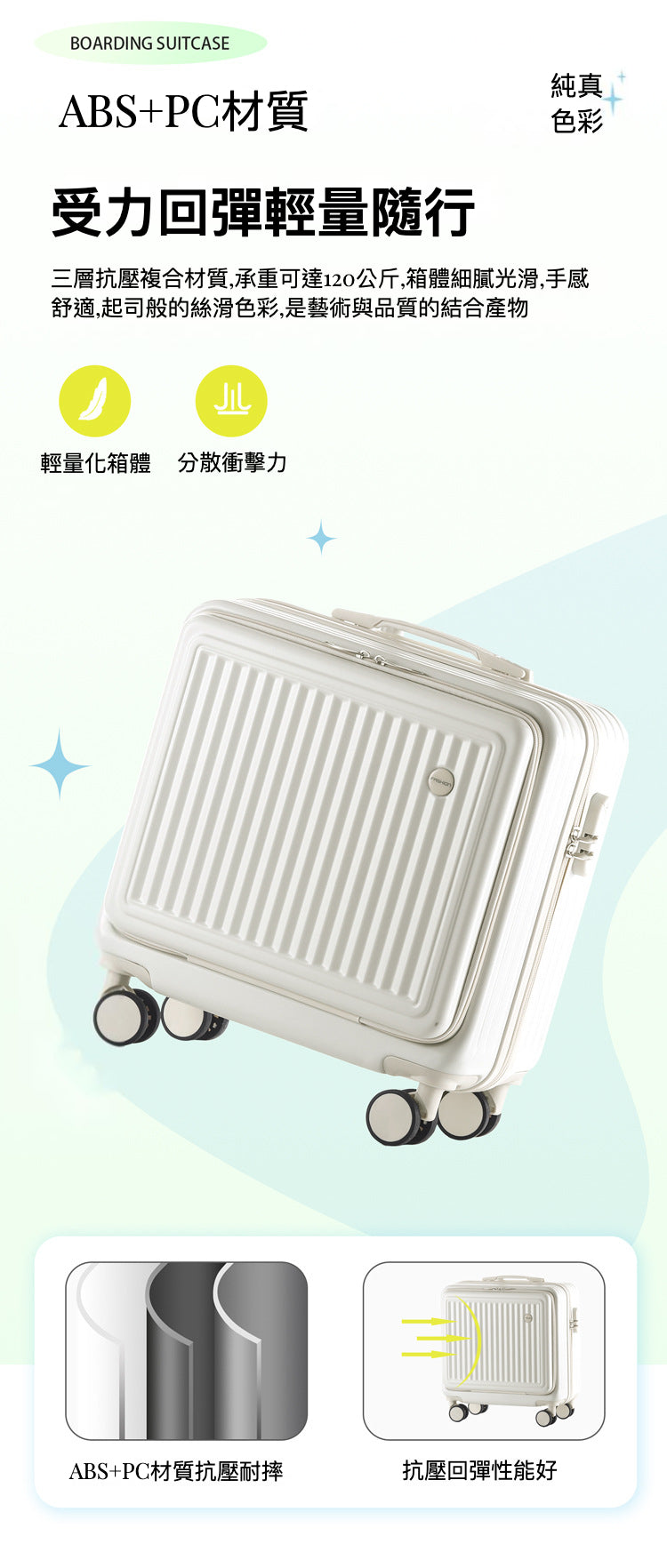 18吋 全新大熱前開蓋行李箱