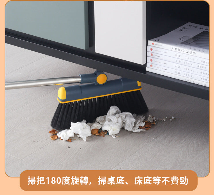 折疊站立式垃圾鏟+可旋轉掃把套裝：讓清潔工作變得更輕鬆