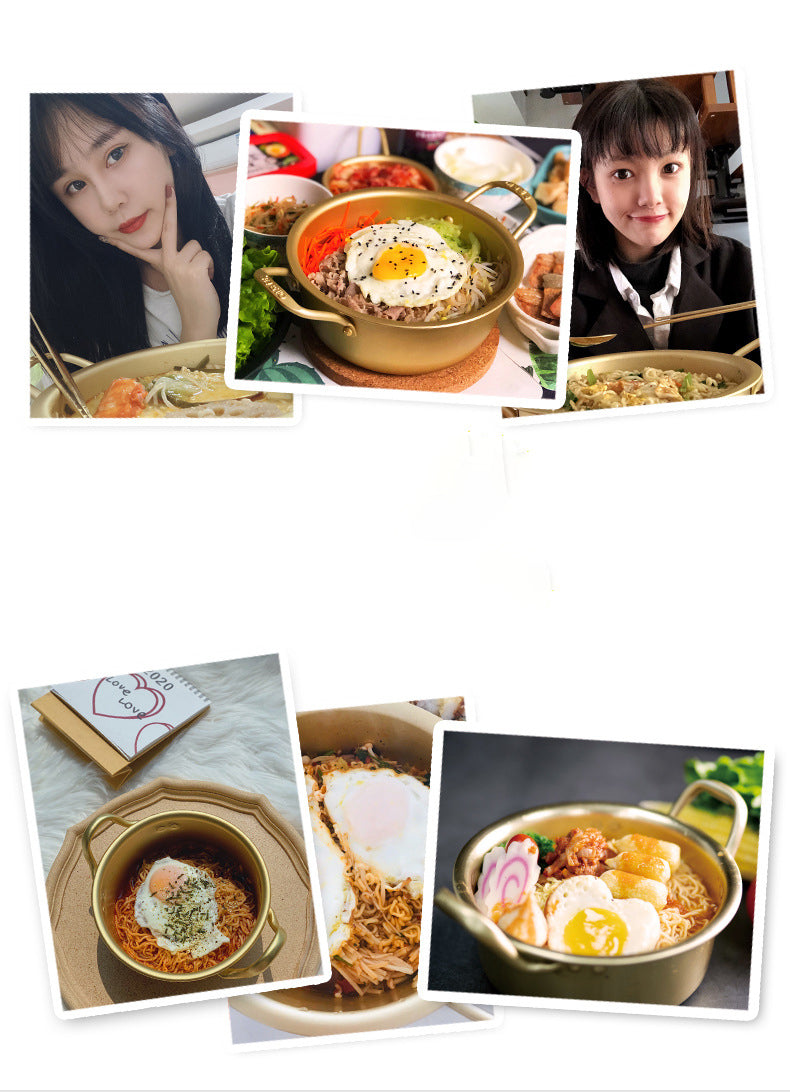 韓式黃鋁拉麵煲18cm：您的多功能煮麵解決方案