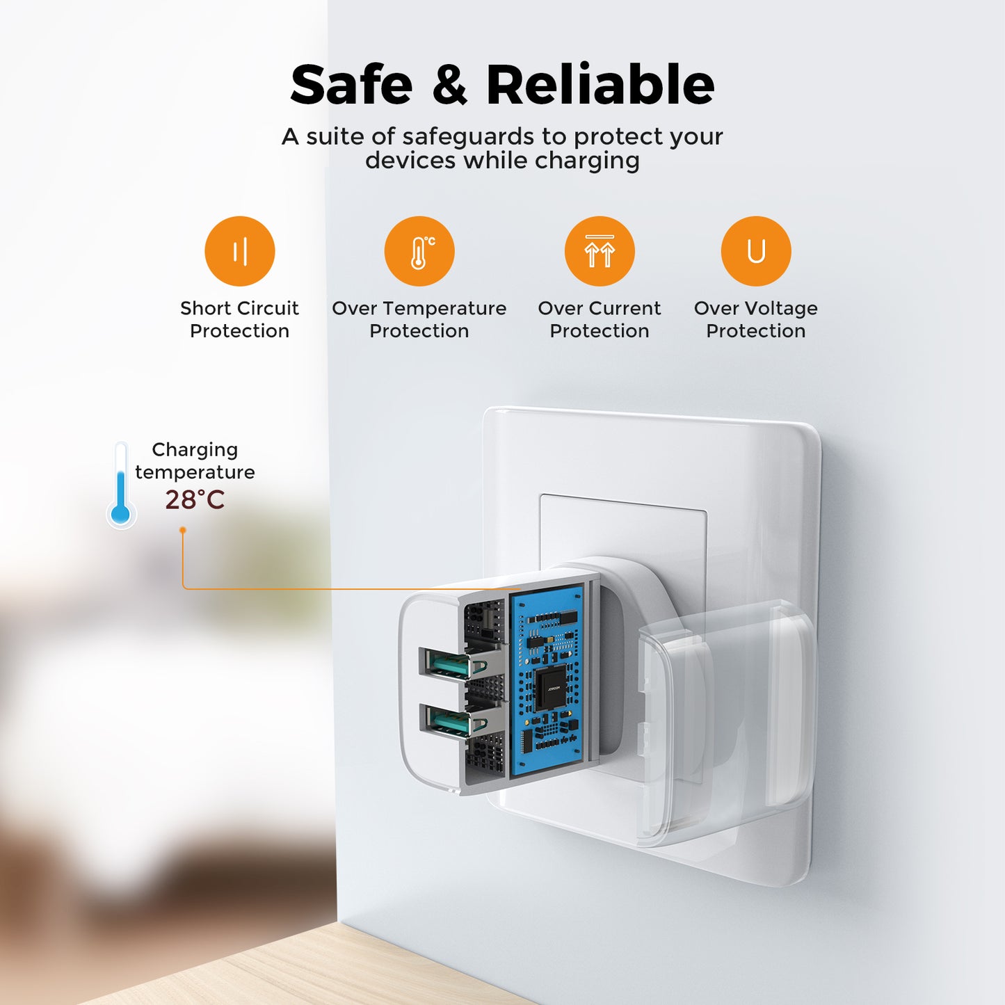 JoyRoom L-2A101 2.1A 雙 USB Mini 快充插頭